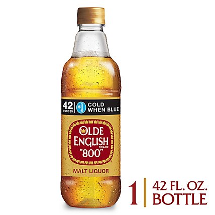 Olde English 800 Beer American Style Malt Liquor 7.5% ABV Bottle - 42 Fl. Oz. - Image 1