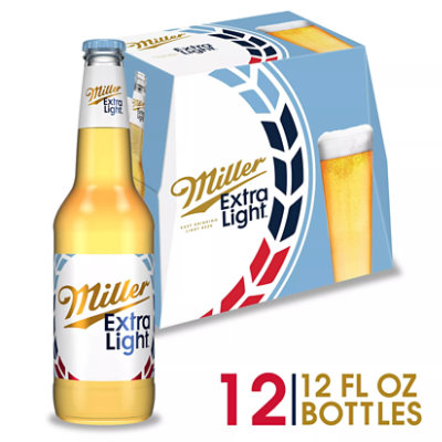 Miller64 Extra Light American Style Light Lager Beer 2.8% ABV Bottles - 12-12 Fl. Oz.