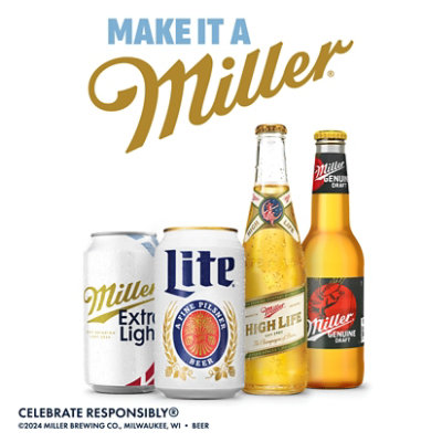 Miller64 Extra Light American Style Light Lager Beer 2.8% ABV Bottles - 12-12 Fl. Oz. - Image 4