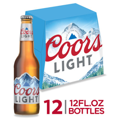 Coors Light American Style Light Lager Beer 4.2% ABV Bottles - 12-12 Fl. Oz. - Image 1