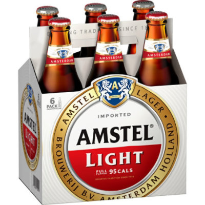 Amstel Light Lager Beer Bottles - 6-12 Fl. Oz. - Image 1