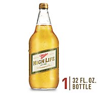 Miller High Life Beer American Style Lager 4.6% ABV Bottle - 32 Fl. Oz.