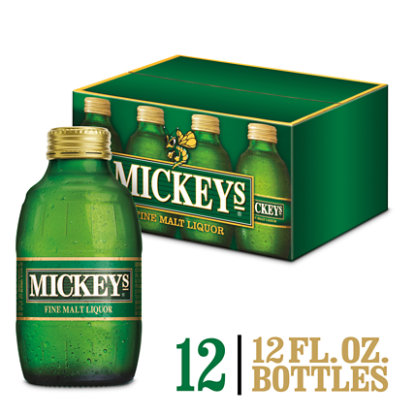 Mickeys Beer American Style Malt Liquor 5.6% ABV Bottles - 12-12 Fl. Oz.