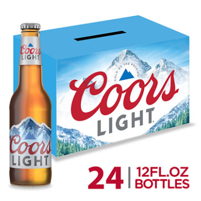 Coors Light American Style Light Lager Beer 4.2% ABV Bottles - 24-12 Fl. Oz. - Image 1