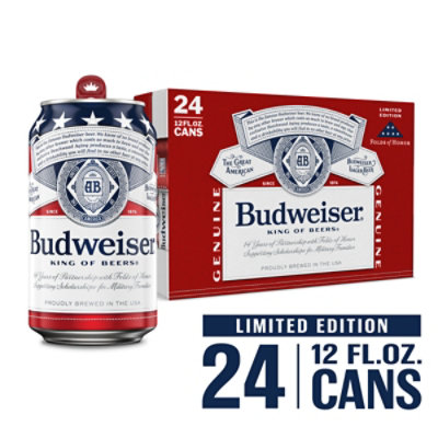 Budweiser American Lager Beer in Cans - 24 - 12 Fl. Oz. - Image 2