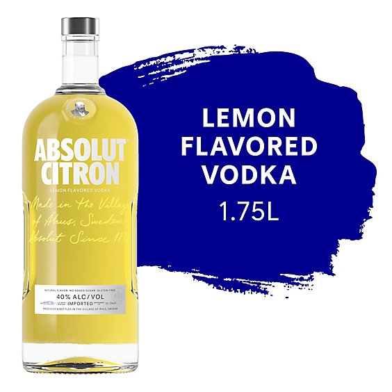Absolut Vodka Citron 80 Proof - 1.75 Liter