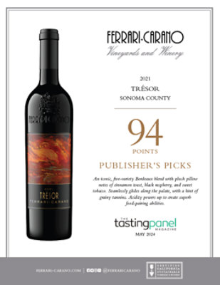 Ferrari-Carano Tresor Wine - 750 Ml - Image 3