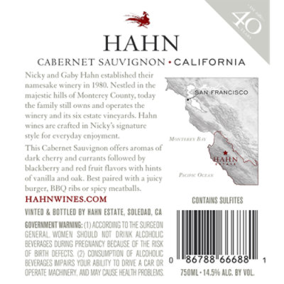 Hahn Wine Cabernet Sauvignon Central Coast - 750 Ml - Image 4