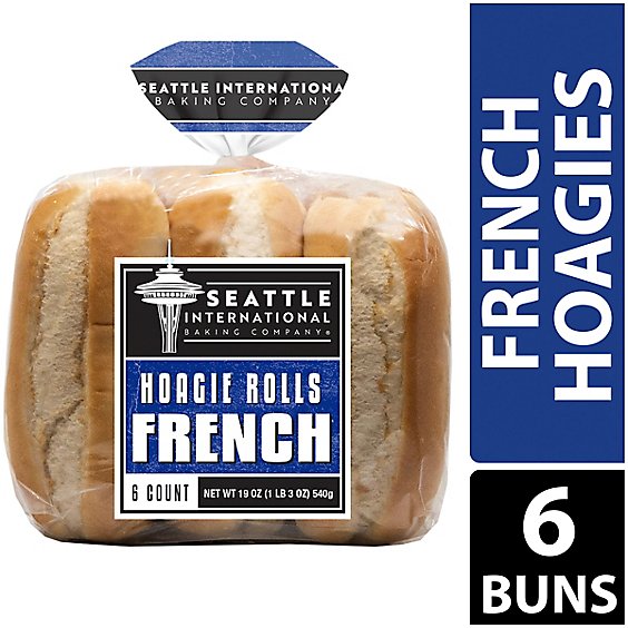 Seattle International Baking Company Hoagie Rolls French 6 Count - 19 Oz