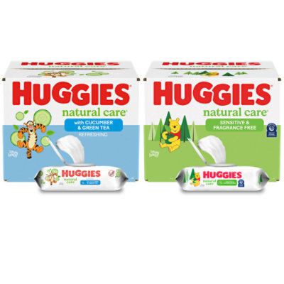 Huggies Simply Clean Unscented Baby Wipes, 6 Flip-Top Packs (384