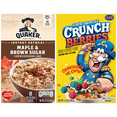 13-oz. Life or 9-12.6-oz. Cap’n Crunch’s Or 8.2-15.1-oz....