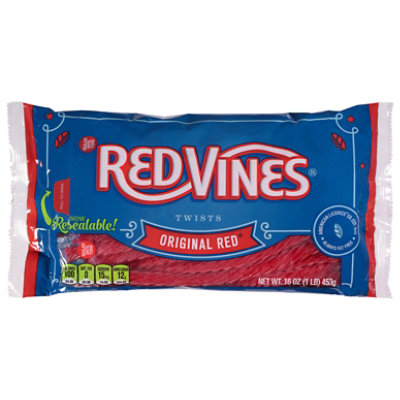 Red Vines Twists Candy Red Licorice Resealable Bag - 16 Oz - Image 3