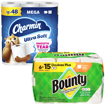 charmin bath tissue or bounty paper towels Acme Coupon