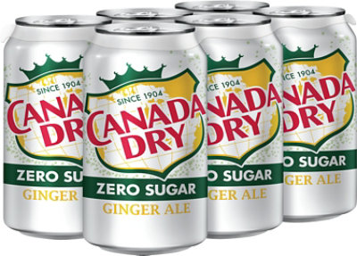 Canada Dry Soda Zero Sugar Ginger Ale In Cans - 6-12 Fl. Oz. - Image 5