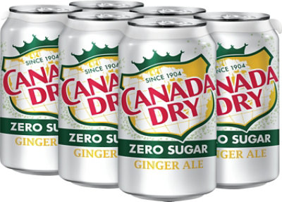 Canada Dry Soda Zero Sugar Ginger Ale In Cans - 6-12 Fl. Oz. - Image 3