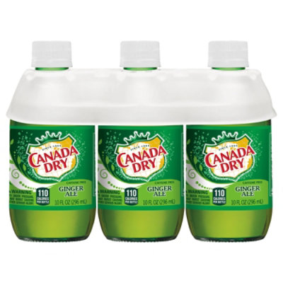 Canada Dry Ginger Ale Soda Glass Bottle - 6-10 Fl. Oz.