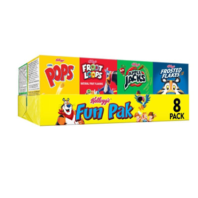 Kelloggs Fun Pak Breakfast Cereal Variety Pack 8 Count - 8.56 Oz  - Image 1