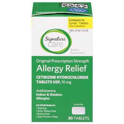 signature select cetirizine allergy relief Safeway Coupon