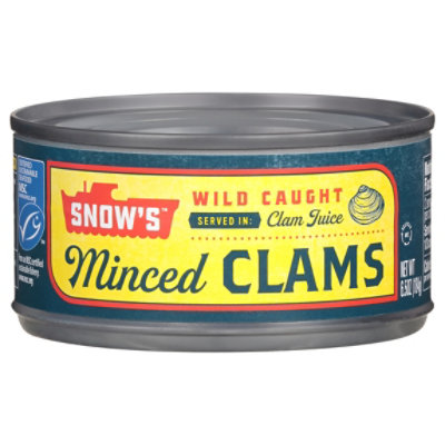 Snows Bumble Bee Clams Minced in Clam Juice - 6.5 Oz - Image 1