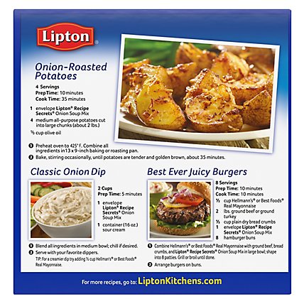 Lipton Recipe Secrets Recipe Soup & Dip Mix Onion 2 Count - 2 Oz - Image 5