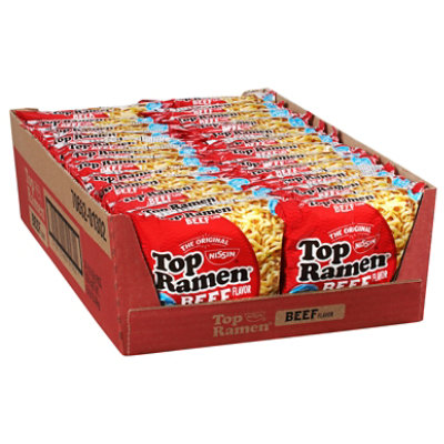 Nissin Top Ramen Ramen Noodle Soup Beef Flavor - 24-3 Oz - Image 2