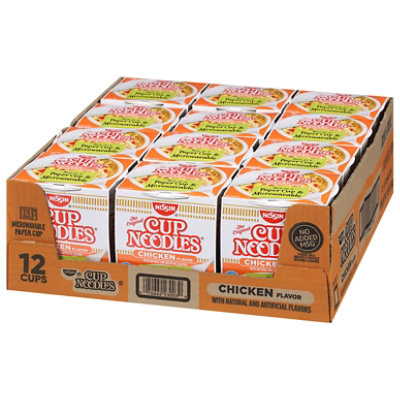 Nissin Cup Noodles Ramen Noodle Soup Chicken Flavor - 12-2.25 Oz - Image 2