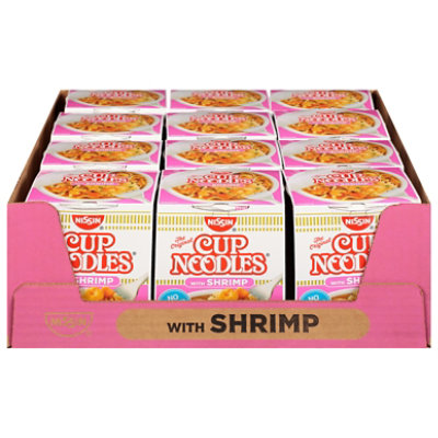 Nissin Cup Noodles Ramen Noodle Soup With Shrimp Flavor - 12-2.25 Oz