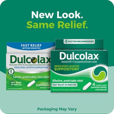 Dulcolax Medicated Stimulant Laxative Suppositories - 4 Count - Image 2