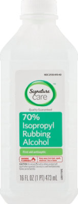 Signature Select/Care Alcohol Isopropyl Rubbing 70% First Aid Antiseptic - 16 Fl. Oz. - Image 2