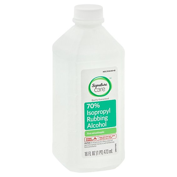 Signature Care Alcohol Isopropyl Rubbing 70% First Aid Antiseptic - 16 Fl. Oz.