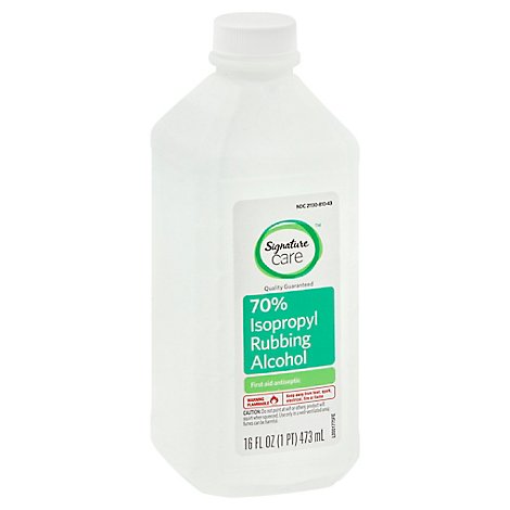 Signature Care Alcohol Isopropyl Rubbing 70% First Aid Antiseptic - 16 Fl. Oz.