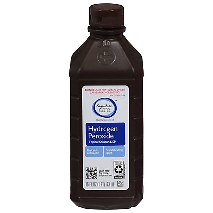 Signature Care Hydrogen Peroxide Topical Solution USP First Aid Antiseptic - 16 Fl. Oz. - Image 2