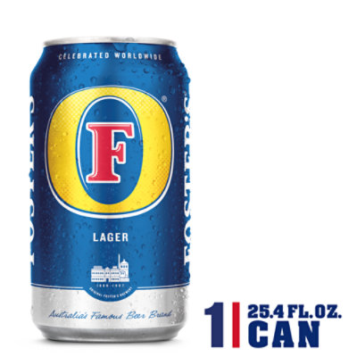 Foster's Beer Import Pale Lager 5% ABV Can - 25.4 Fl. Oz. - Image 1