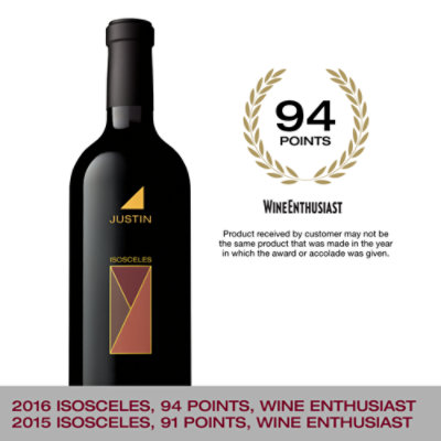 Justin Wine Isosceles Paso Robles - 750 Ml - Image 5