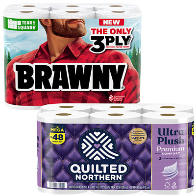quilted northern bath tissue brawny paper towel Albertsons Coupon