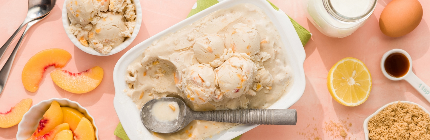 Brown Sugar-Peach Ice Cream