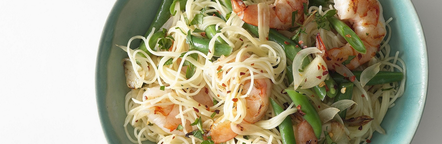 Garlicky Shrimp and Green Beans