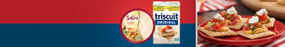 Sabra hummus dip with triscuit crackers