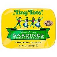 King Oscar Tiny Tots Sardines in Olive Oil Two Layer - 3.75 Oz - Image 1