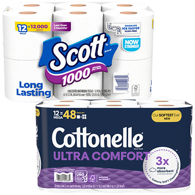 cottonelle or scott bath tissue viva paper towels Acme Coupon