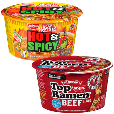 nissin top ramen or hot spicy bowl Albertsons Coupon