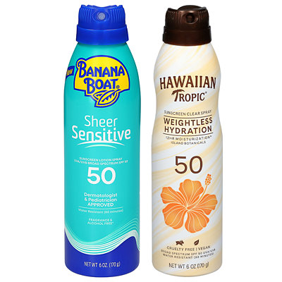 banana boat spray or hawaiian tropic suncare Albertsons Coupon