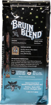 Ravens Brew Coffee Coffee Whole Bean Full City Roast Bruin Blend - 12 Oz - Image 4