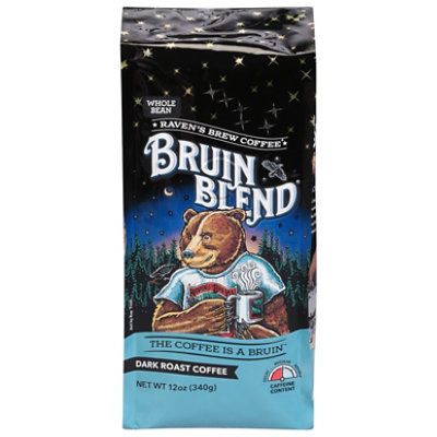 Ravens Brew Coffee Coffee Whole Bean Full City Roast Bruin Blend - 12 Oz - Image 2