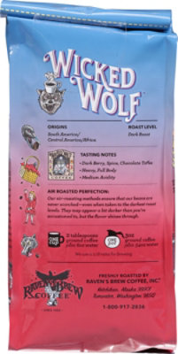Ravens Brew Coffee Coffee Whole Bean Dark Roast Wicked Wolf - 12 Oz - Image 4