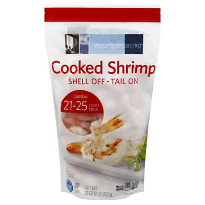 waterfront BISTRO Frozen Cooked Tail On Extra Large Shrimp 21-25 Ct - 2 Lb - Image 3