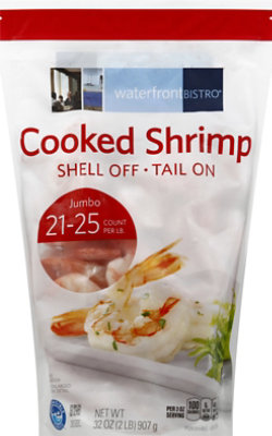 waterfront BISTRO Frozen Cooked Tail On Extra Large Shrimp 21-25 Ct - 2 Lb - Image 2