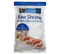 waterfront BISTRO Shrimp Raw Medium Ez Peel Shell & Tail On Frozen 31-40 Count - 2 Lb