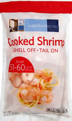 waterfront BISTRO Cooked Shell Off Tail On Shrimp 51-60 Ct - 32 Oz - Image 2