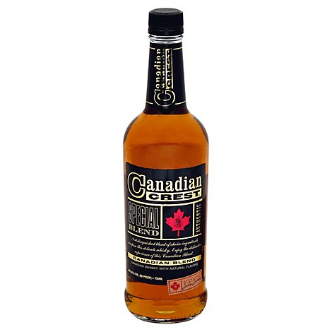 Canadian Crest Whisky Blended Canadian 80 Proof Traveler - 750 Ml